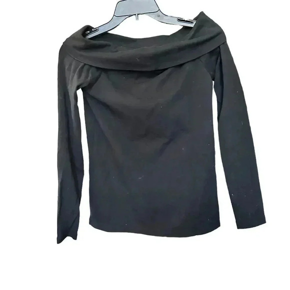New without tags J.Crew black off the shoulder long sleeve top - Picture 2 of 3